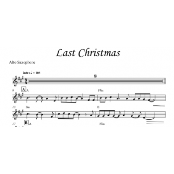Last Christmas, Wham - Wszystkie stroje: C, Eb, Bb